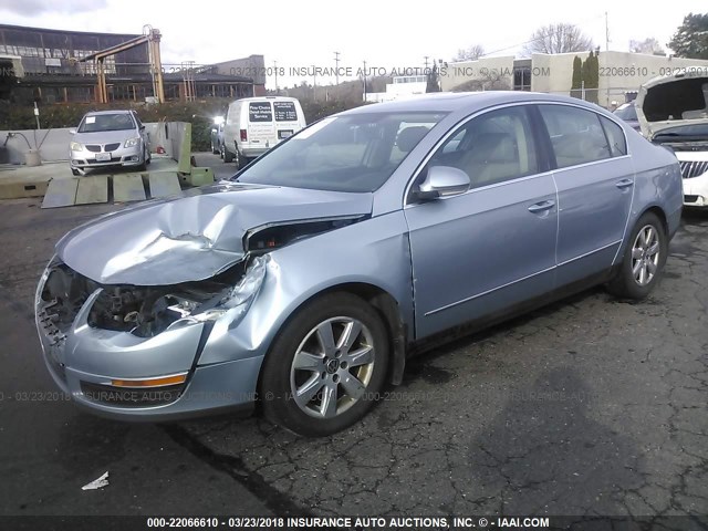 WVWAK73C96P096059 - 2006 VOLKSWAGEN PASSAT 2.0T/2.0T VALUE Light Blue photo 2