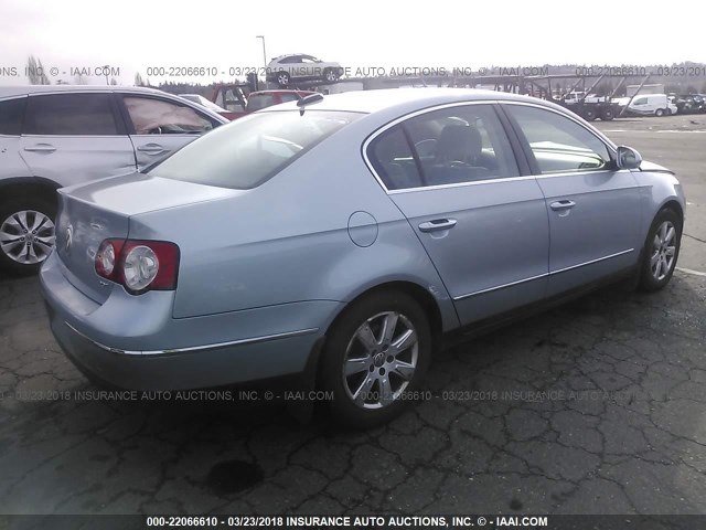 WVWAK73C96P096059 - 2006 VOLKSWAGEN PASSAT 2.0T/2.0T VALUE Light Blue photo 4