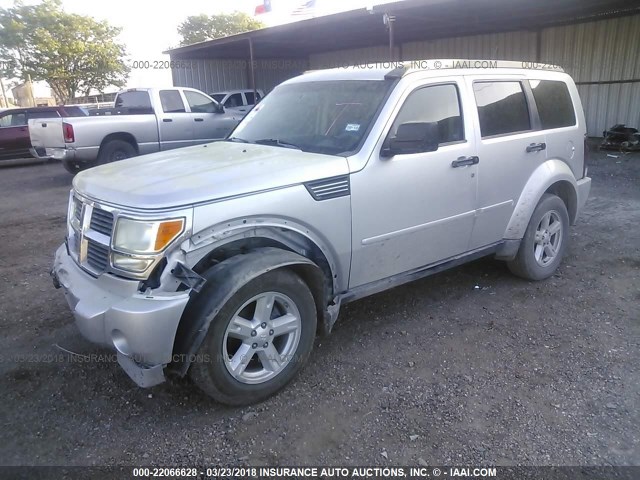 1D8GT28K27W727012 - 2007 DODGE NITRO SXT SILVER photo 2