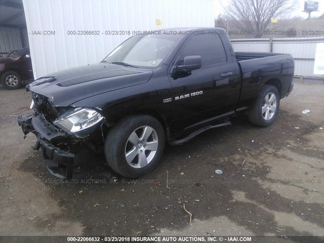 3C6JD6AT0CG141436 - 2012 DODGE RAM 1500 ST BLACK photo 2