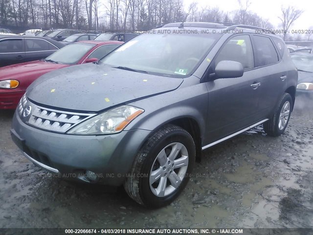 JN8AZ08W26W533593 - 2006 NISSAN MURANO SL/SE/S GRAY photo 2