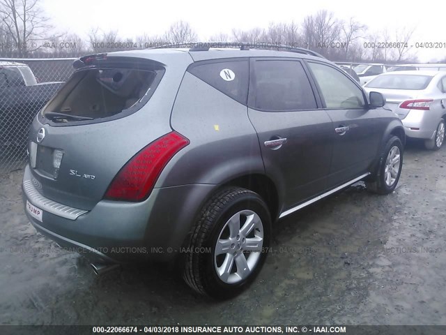 JN8AZ08W26W533593 - 2006 NISSAN MURANO SL/SE/S GRAY photo 4