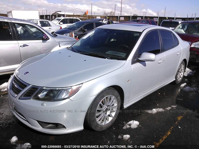 YS3FA4CY1A1610963 - 2010 SAAB 9-3 2.0T SILVER photo 2