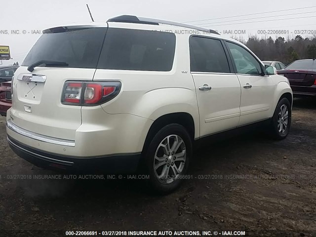 1GKKRRKD2FJ211579 - 2015 GMC ACADIA SLT-1 WHITE photo 4