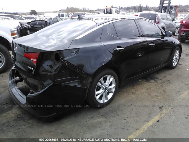 KNAGN4A78B5108419 - 2011 KIA OPTIMA EX/SX BLACK photo 4