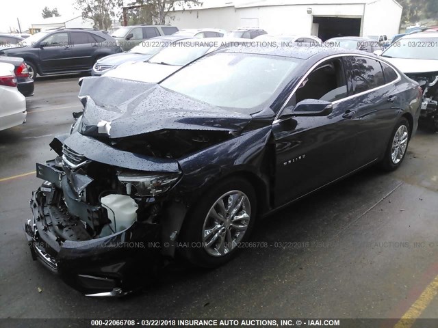 1G1ZE5ST7GF200872 - 2016 CHEVROLET MALIBU LT Navy photo 2