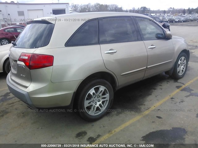 2HNYD28397H513488 - 2007 ACURA MDX TECHNOLOGY GOLD photo 4