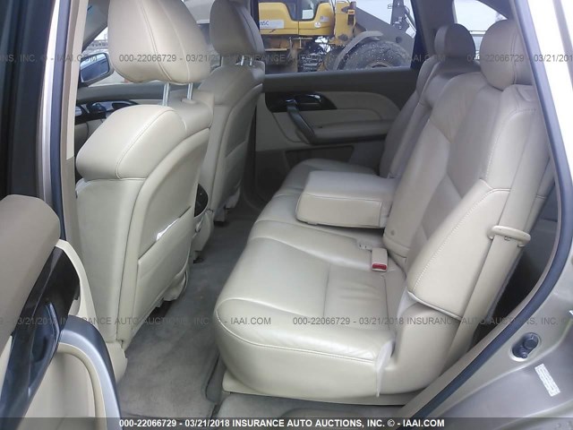 2HNYD28397H513488 - 2007 ACURA MDX TECHNOLOGY GOLD photo 8