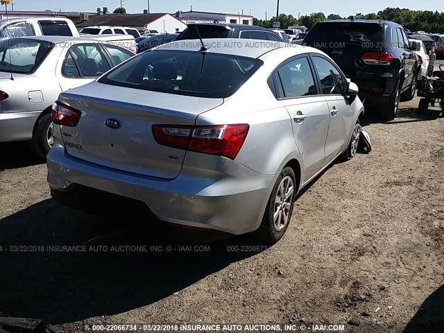 KNADM4A32H6014610 - 2017 KIA RIO LX SILVER photo 4