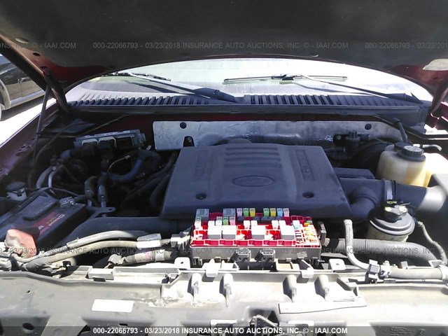 1FMFU15587LA46902 - 2007 FORD EXPEDITION XLT მუქწითელი ფოტო 10