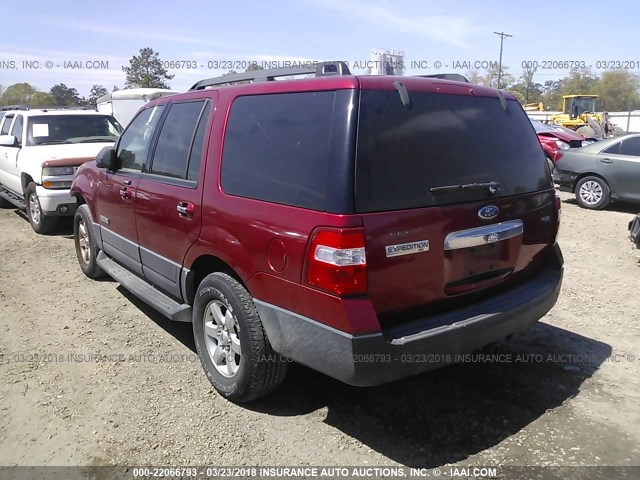 1FMFU15587LA46902 - 2007 FORD EXPEDITION XLT მუქწითელი ფოტო 3