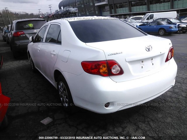 1NXBU4EE7AZ264542 - 2010 TOYOTA COROLLA S/LE/XLE WHITE photo 3