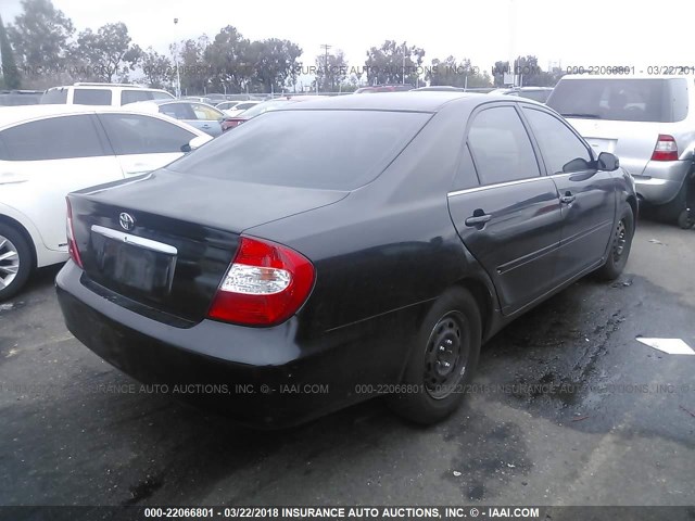 4T1BE32K04U299347 - 2004 TOYOTA CAMRY LE/XLE/SE BLACK photo 4