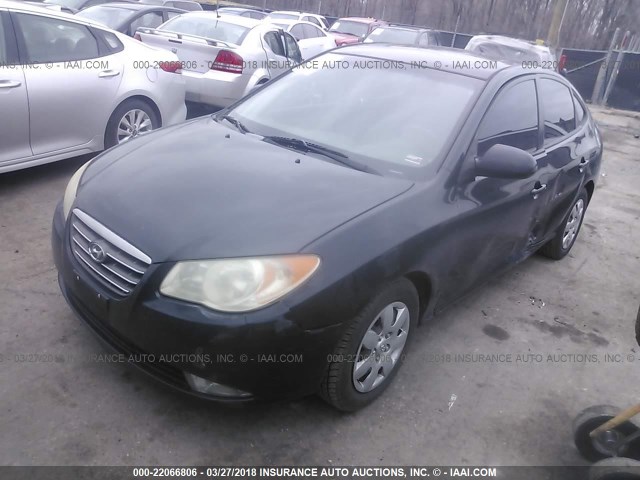 KMHDU46D28U550274 - 2008 HYUNDAI ELANTRA GLS/SE/LIMITED BLACK photo 2