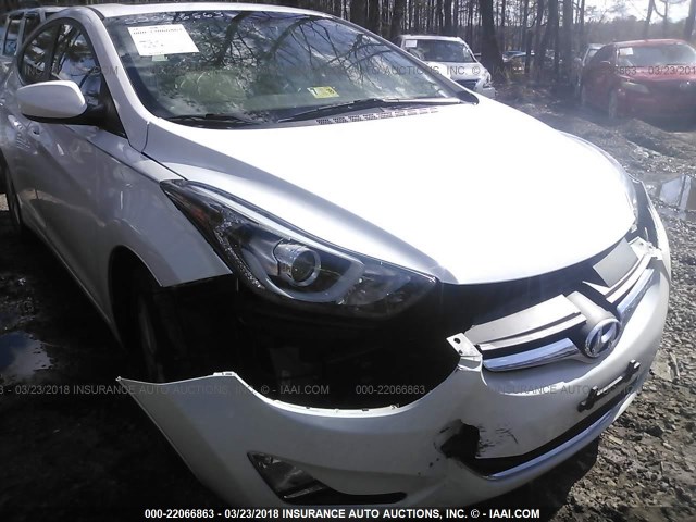 5NPDH4AE2FH607069 - 2015 HYUNDAI ELANTRA SE/SPORT/LIMITED WHITE photo 6