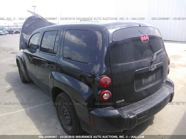 3GNBAADB9AS641138 - 2010 CHEVROLET HHR LS შავი ფოტო 3