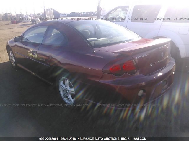 4B3AG42G03E182808 - 2003 DODGE STRATUS SE RED photo 3