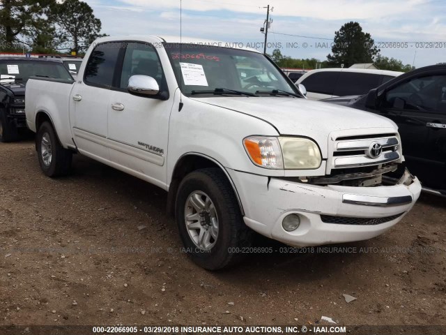 5TBDT44166S511455 - 2006 TOYOTA TUNDRA DOUBLE CAB SR5 WHITE photo 1