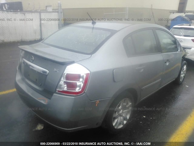 3N1AB6AP2BL673863 - 2011 NISSAN SENTRA 2.0/2.0S/SR/2.0SL SILVER photo 4