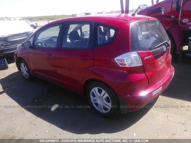 JHMGE8H21AC038159 - 2010 HONDA FIT RED photo 3