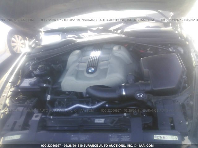 WBAEH73475B191642 - 2005 BMW 645 CI AUTOMATIC BLACK photo 10