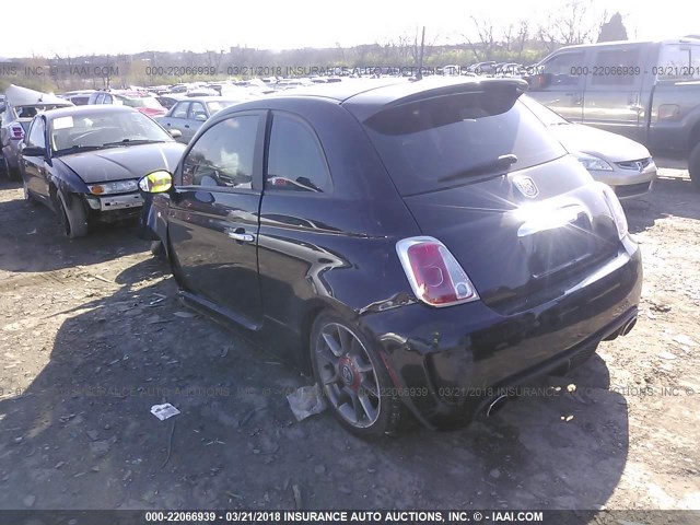 3C3CFFFHXDT753057 - 2013 FIAT 500 ABARTH BLACK photo 3