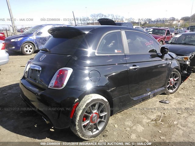 3C3CFFFHXDT753057 - 2013 FIAT 500 ABARTH BLACK photo 4