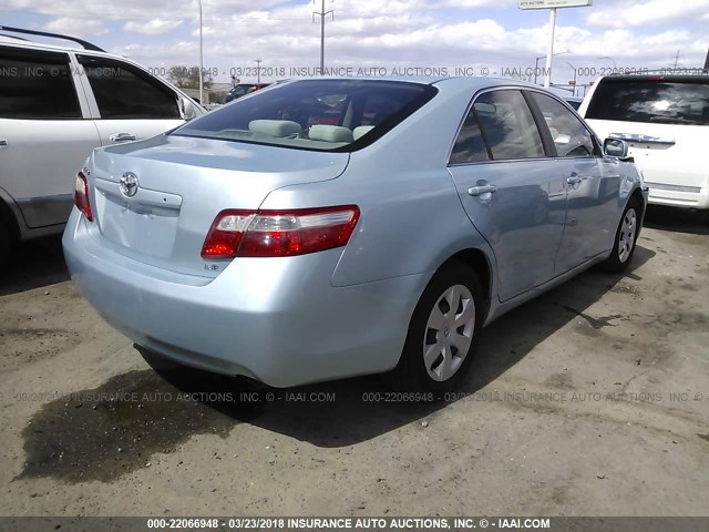 4T1BE46K47U700029 - 2007 TOYOTA CAMRY NEW GENERAT CE/LE/XLE/SE BLUE photo 4