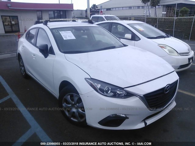 JM1BM1T75F1267441 - 2015 MAZDA 3 SV WHITE photo 1