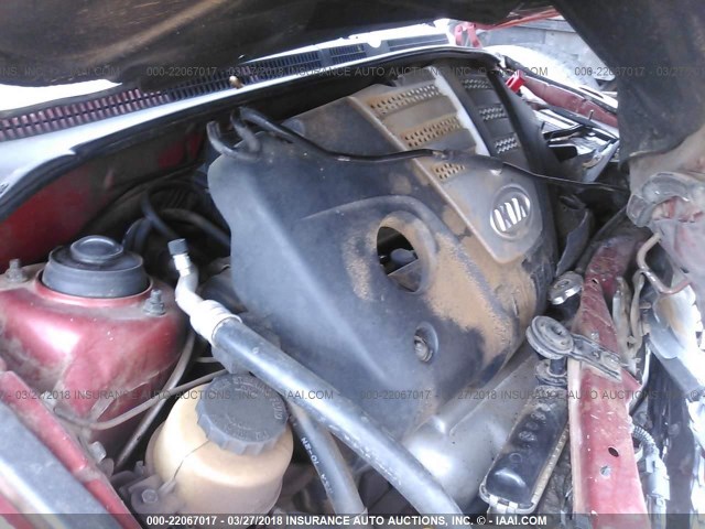 KNADC125146323416 - 2004 KIA RIO ORANGE photo 10