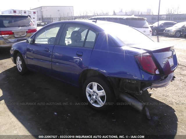 1G8AJ55F76Z190485 - 2006 SATURN ION LEVEL 2 BLUE photo 3