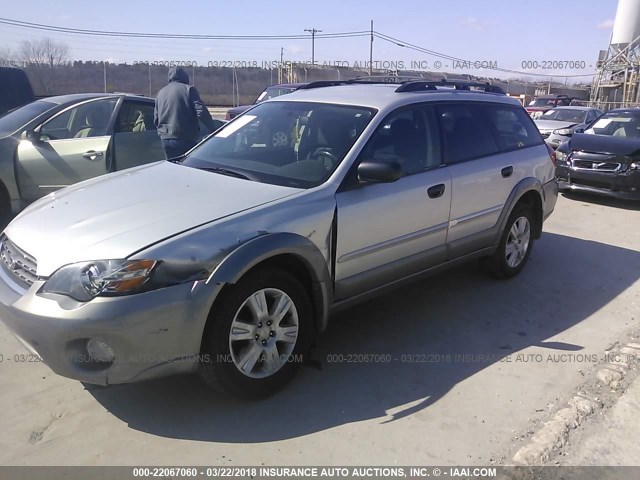 4S4BP61C657342630 - 2005 SUBARU LEGACY OUTBACK 2.5I GRAY photo 2