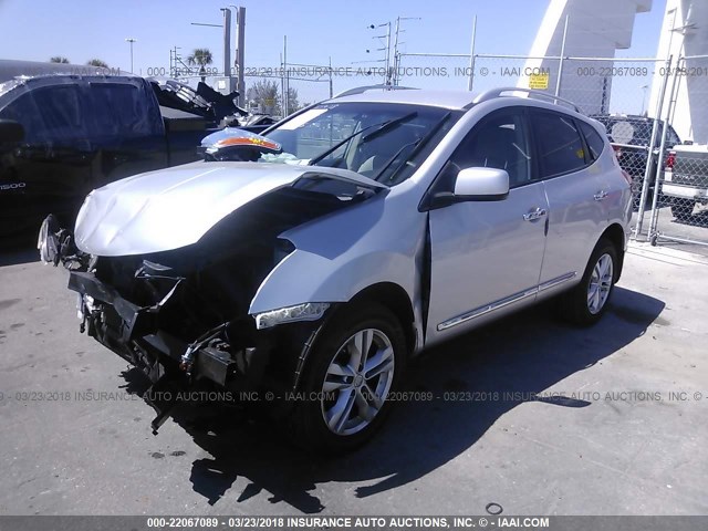 JN8AS5MT8DW522785 - 2013 NISSAN ROGUE S/SV SILVER photo 2