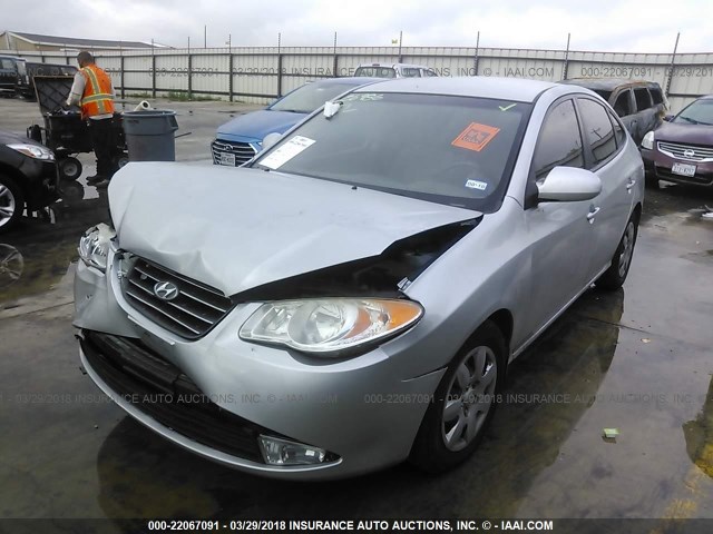 KMHDU46D59U636406 - 2009 HYUNDAI ELANTRA GLS/SE SILVER photo 2