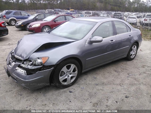 JH4KB16516C008464 - 2006 ACURA RL GRAY photo 2