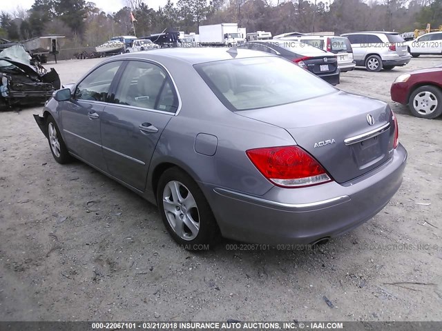 JH4KB16516C008464 - 2006 ACURA RL GRAY photo 3