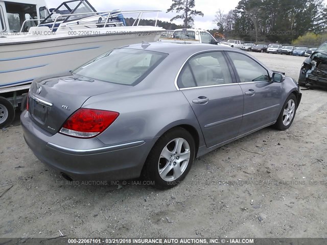 JH4KB16516C008464 - 2006 ACURA RL ნაცრისფერი ფოტო 4