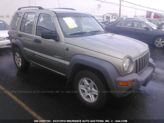 1J4GL48K94W189635 - 2004 JEEP LIBERTY SPORT 绿色 照片 1