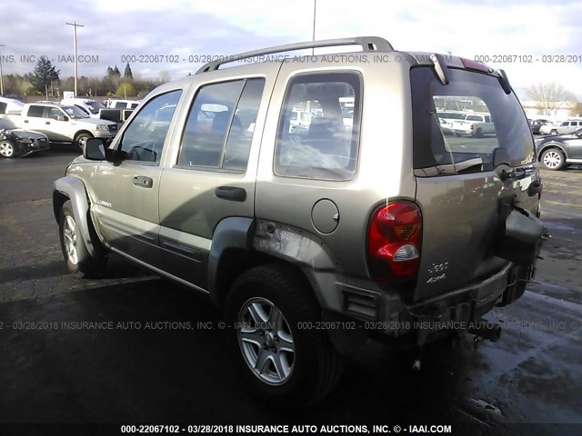 1J4GL48K94W189635 - 2004 JEEP LIBERTY SPORT GREEN photo 3