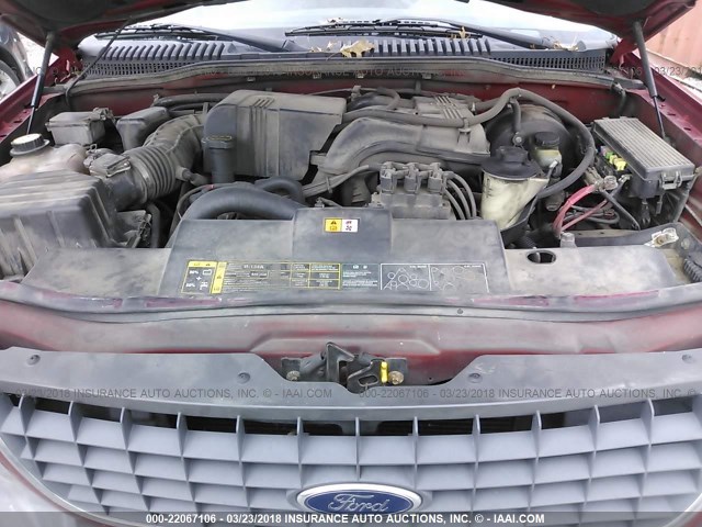 1FMZU72E42UA18635 - 2002 FORD EXPLORER XLS RED photo 10