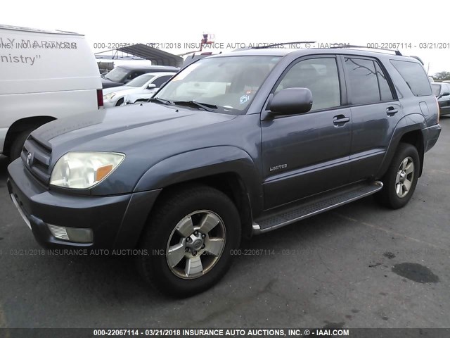 JTEZU17RX40034406 - 2004 TOYOTA 4RUNNER LIMITED GRAY photo 2