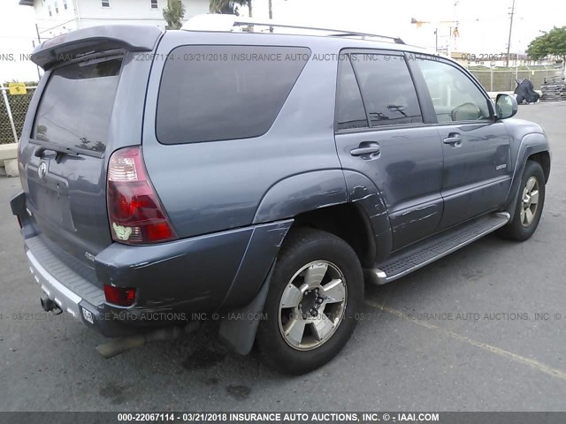 JTEZU17RX40034406 - 2004 TOYOTA 4RUNNER LIMITED GRAY photo 4