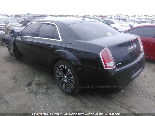 2C3CCAGG7DH613316 - 2013 CHRYSLER 300 S BLACK photo 3