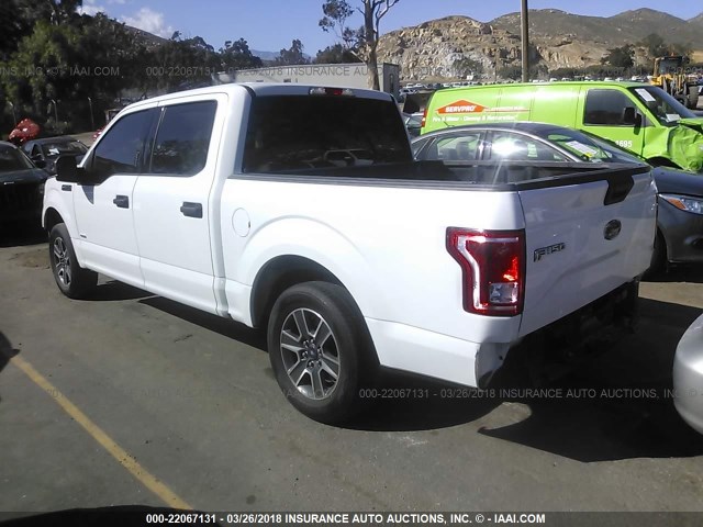 1FTEW1CG2FKD11588 - 2015 FORD F150 SUPERCREW WHITE photo 3