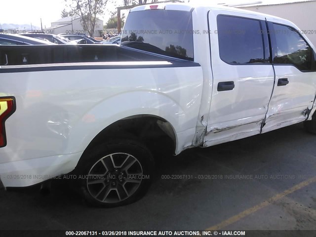 1FTEW1CG2FKD11588 - 2015 FORD F150 SUPERCREW WHITE photo 6