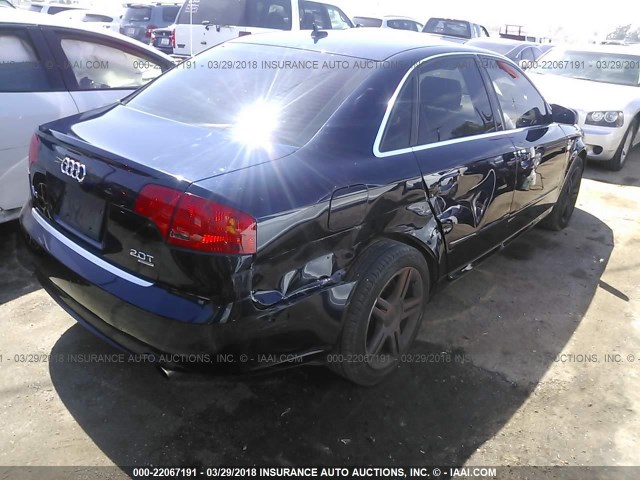 WAUDF78EX8A021546 - 2008 AUDI A4 2.0T QUATTRO Dark Blue photo 4