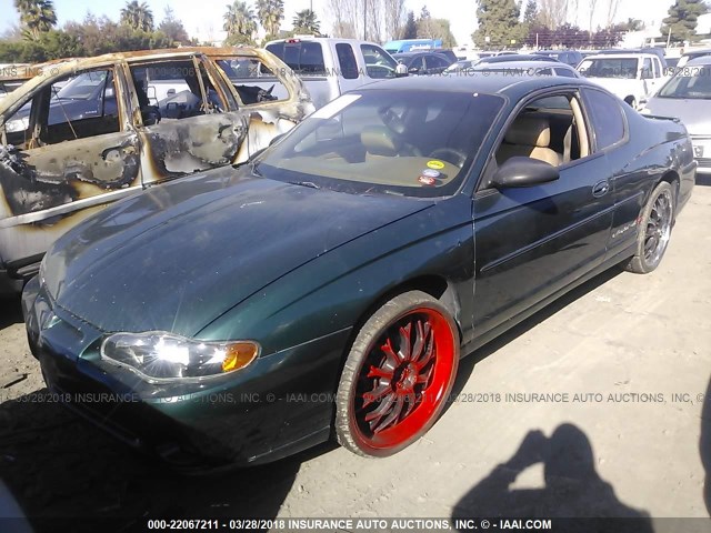 2G1WX12K6Y9246667 - 2000 CHEVROLET MONTE CARLO SS GREEN photo 2