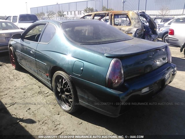 2G1WX12K6Y9246667 - 2000 CHEVROLET MONTE CARLO SS მწვანე ფოტო 3