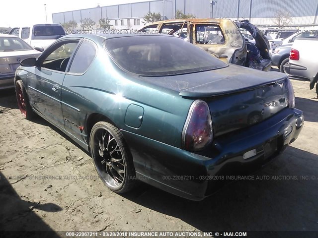 2G1WX12K6Y9246667 - 2000 CHEVROLET MONTE CARLO SS GREEN photo 3