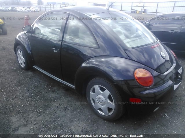 3VWBB61C6WM039063 - 1998 VOLKSWAGEN NEW BEETLE BLACK photo 3